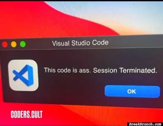 Session terminated because code is bad