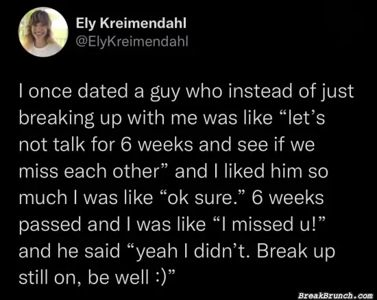 Let’s not talk for 6 weeks