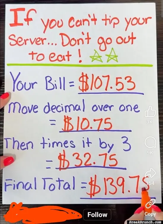 This is why I don’t go out to eat anymore