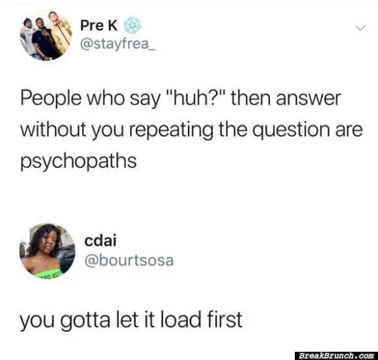 Have to let the question load first
