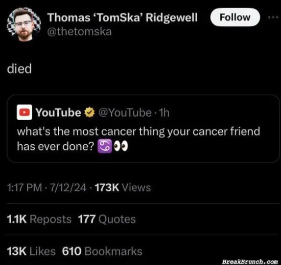 They died