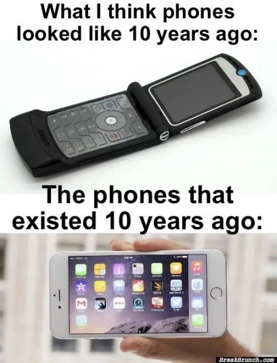 Phones didn’t change much from 10 years agao