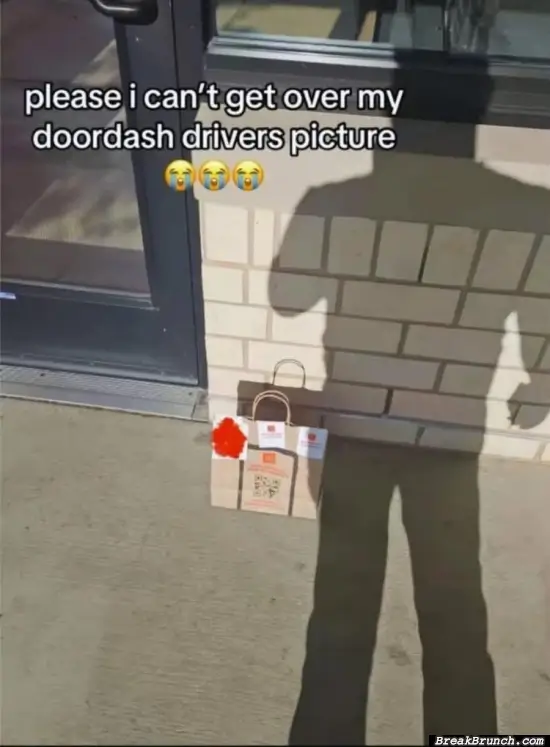 Funny picture of doordash driver