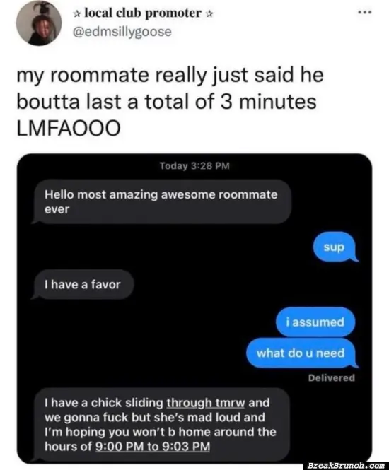 That was a loud 3 minutes
