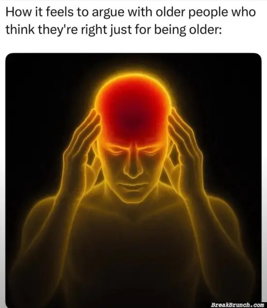 When arguing with older people