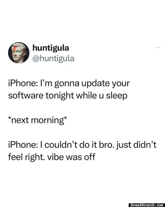 iPhone will update whenever