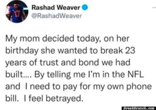 You need to pay your own bill