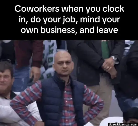 I don’t want any friends at work