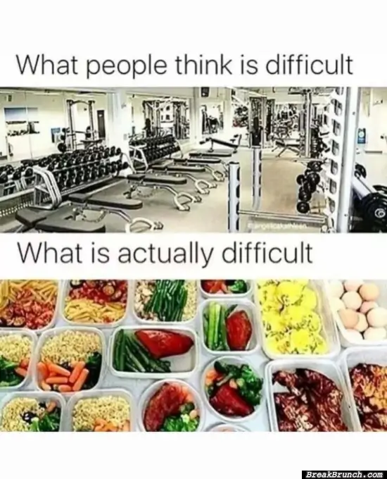Meal prep is on highest difficulty level
