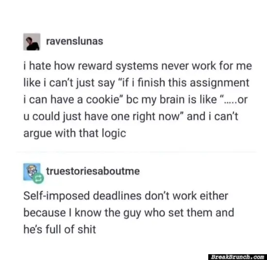 Reward system doesn’t work for me