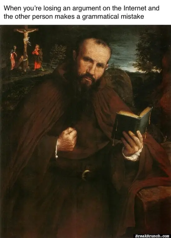 When you are losing an argument on the internet