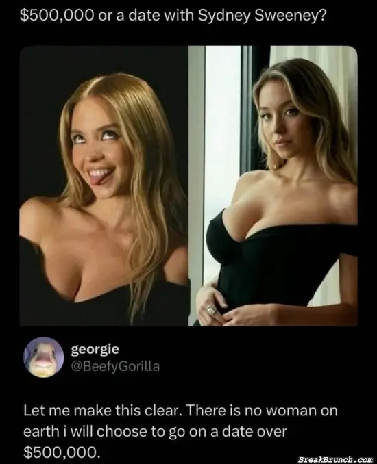 Sydney Sweeeney is not worth half a million