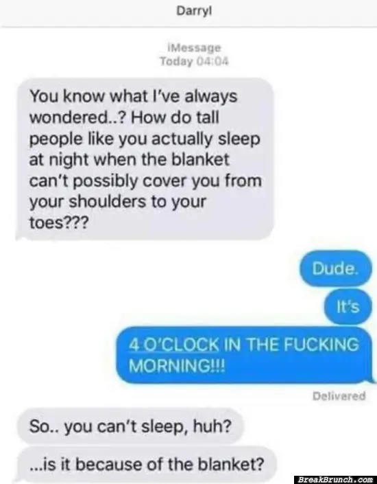 How do tall people sleep at night