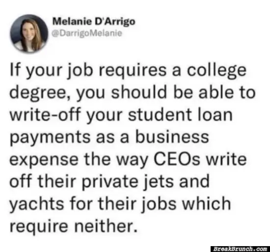 Why can’t we write off student loan