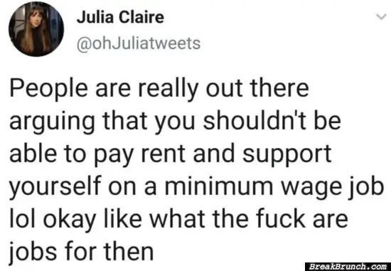 We need to be able to afford things with one job