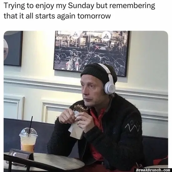 Me on Sunday morning