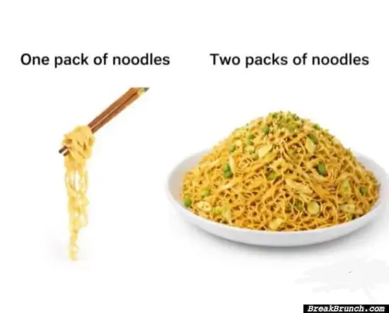 When one pack of noodle is not enough