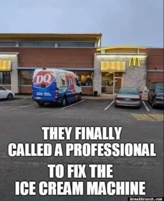 McDonald finally hired someone to fix the ice cream machine