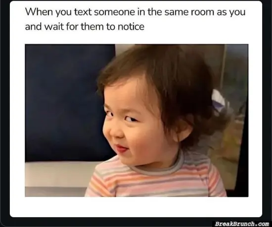 Waiting for other person to notice