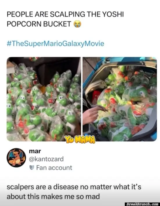 Why are we scalping Yoshi popcorn bucket