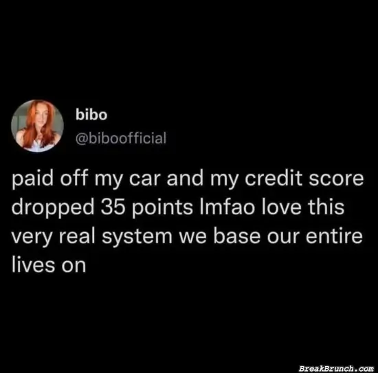 Credit score system is a scam