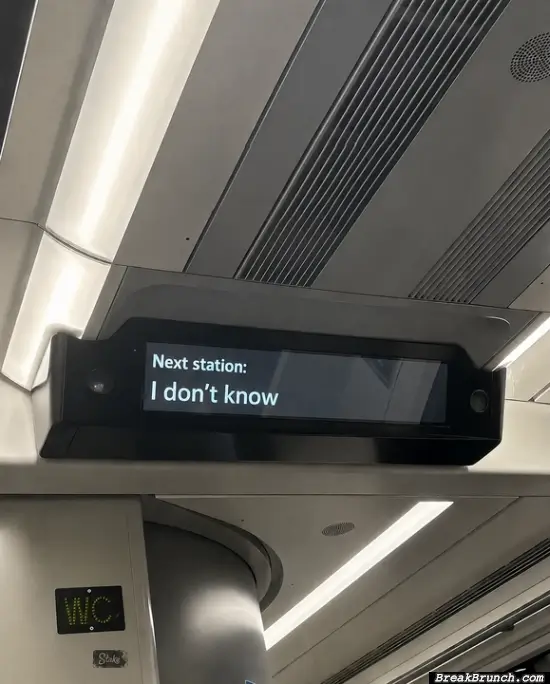 I don’t know the next stop