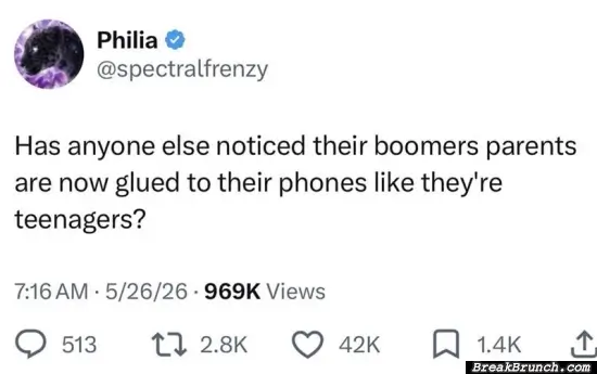 Boomers are glued to phones like teenagers