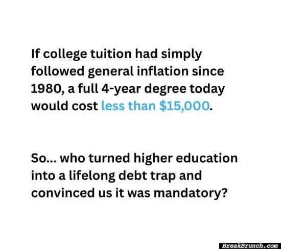 Higher education is a debt trap
