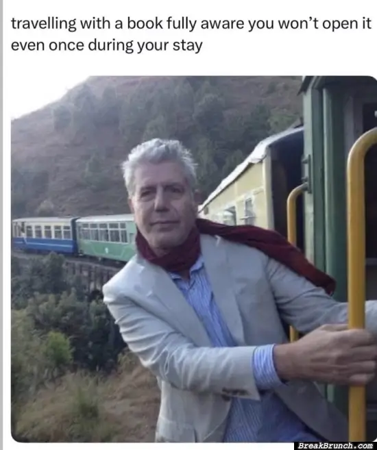 I never bring books to travel