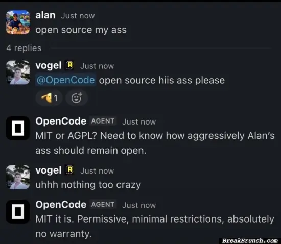 Please open source his a*s