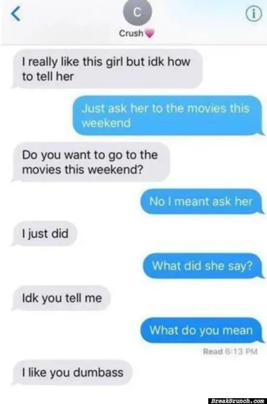 The first step of asking someone out