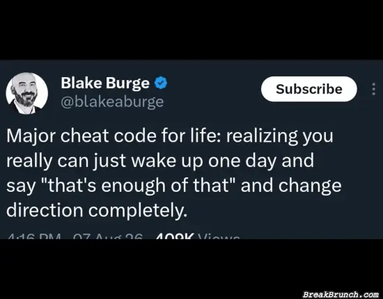Major cheat code for life