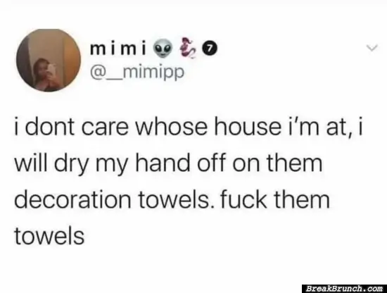 I dry my hands the same way