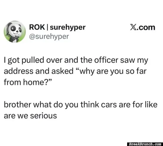This is what cars are for